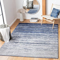 SAFAVIEH Adirondack Collection Accent Rug - 4'5" x 6'5", Navy & Grey, Modern Ombre Design, Non Shedding & Easy to Clean, Ideal for Living Room, Bedroom, Office, Dining Space (ADR113E)