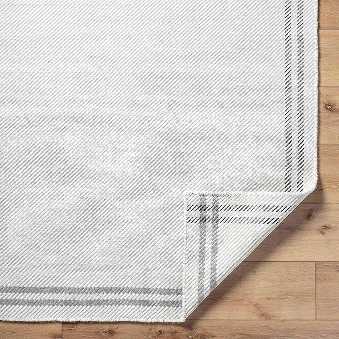Mark&Day Wool Rugs, 4x6 Janmichael Cottage Light Silver/Charcoal Area Rug, Silver Grey Carpet for Living Room, Bedroom or Kitchen (3'6" x 5'6")