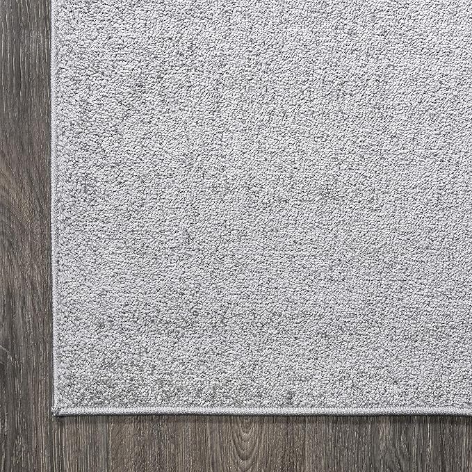JONATHAN Y Haze Solid Low-Pile Light Gray Indoor Area Rug 12x15, Coastal,Bohemian,Minimalist,Classic, Easy-Cleaning for Living Room,Bedroom,Kitchen,Pet Friendly,Non-Shedding (SEU100K-15)