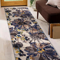 Rugshop Cream Bright Flowers Non Slip Non-Shedding Runner Rug for Hallway, Kitchen and Entryway, 2' x 10'