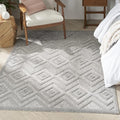 Nourison Home Versatile Silver Grey 5' x 7' Area Rug - Easy Clean, Non Shedding, Bed Room, Living Room, Dining Room, Kitchen (5' x 7')