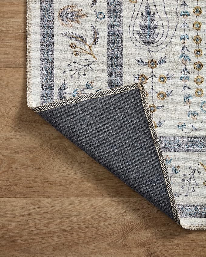 Loloi Rifle Paper Co. Maison Collection MAO-05 Wisteria Cream 7'-6" x 9'-6", .19" Pile Height, Area Rug