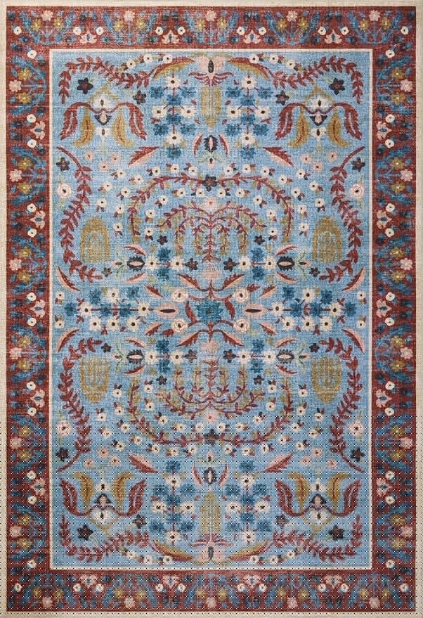 Loloi Rifle Paper Co. Canopy Collection CNP-03 Red/Blue 2'-3" x 3'-9" Accent Rug