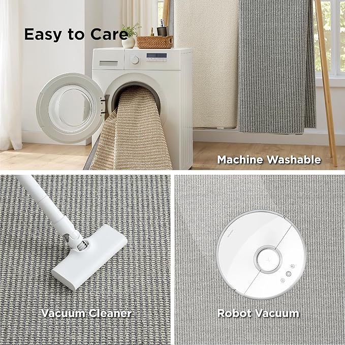 Bedsure 3x5 Faux Wool Area Rugs for Living Room, Machine Washable Carpet, Non-Slip Backing, Pet Friendly Throw Rug for Bedroom Dining Room, Gray