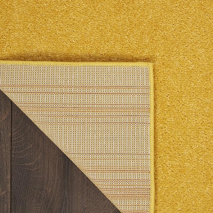 Nourison Home Nourison Essentials Yellow 5' x 7' Area Rug - Easy Clean, Non Shedding, Bed Room, Living Room, Dining Room, Kitchen (5' x 7')
