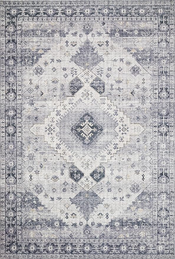 Loloi Skye Collection SKY-02 Silver/Grey 8'-0" x 8'-0" Round Area Rug
