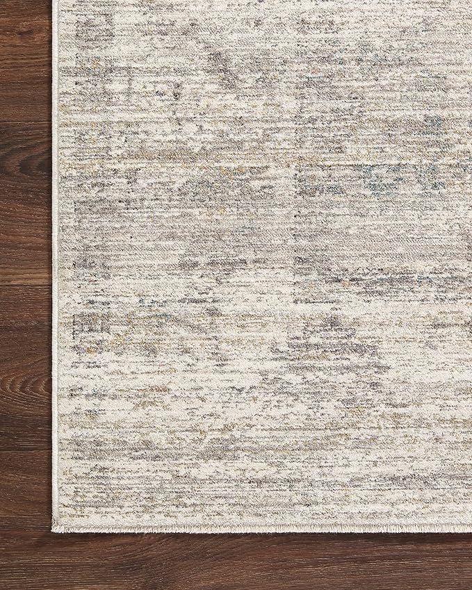 Loloi Magnolia Home by Joanna Gaines Millie Collection MIE-01 Silver/Dove 9'-6" x 13'-1", .25" Pile Height, Area Rug