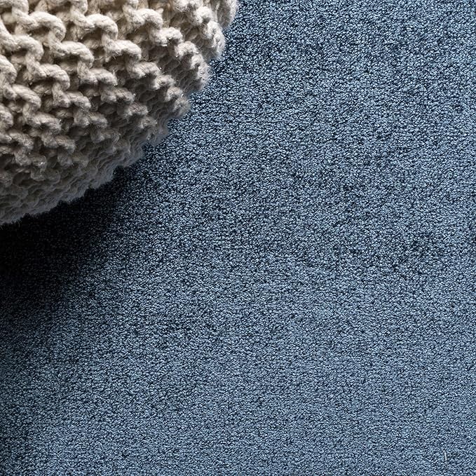 JONATHAN Y Haze Solid Low-Pile Navy Indoor Area Rug 6x9, Coastal,Bohemian,Minimalist,Classic, Easy-Cleaning for Living Room,Bedroom,Kitchen,Pet Friendly,Non-Shedding (SEU100C-6)
