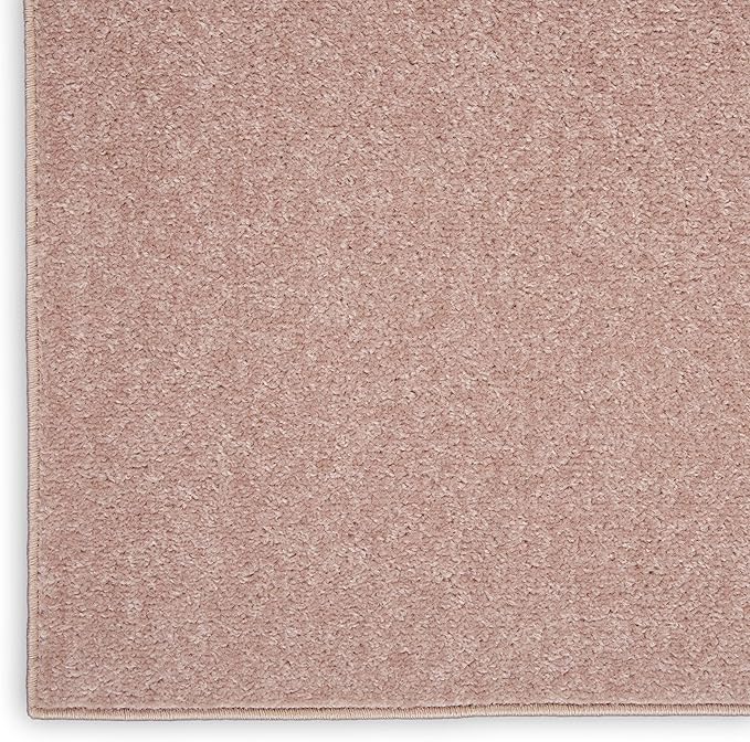 Nourison Home Nourison Essentials Pink 5' x Square Area Rug - Easy Clean, Non Shedding, Bed Room, Living Room, Dining Room, Kitchen (5' x Square)