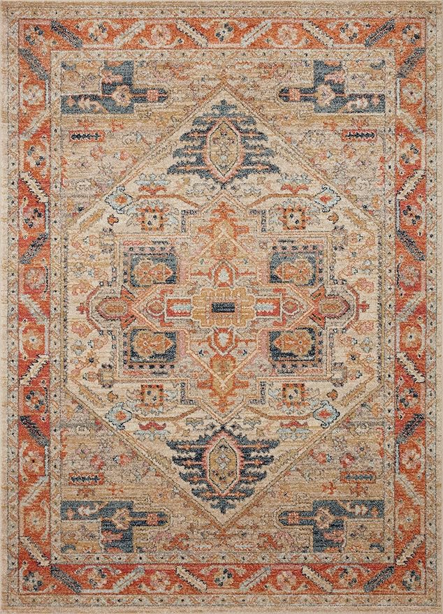 Loloi Jocelyn Collection JOC-01 Sand/Multi 7'-10" x 10' .38" Thick Area Rug