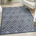 Nourison Home Versatile Navy Blue 5' x 7' Area Rug - Easy Clean, Non Shedding, Bed Room, Living Room, Dining Room, Kitchen (5' x 7')