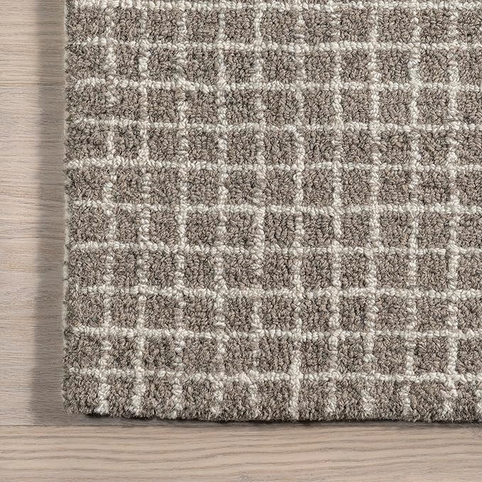 Rugs USA Melrose Grey, 4' x 6', Handmade, Wool & Cotton, Soft and Cozy, High Traffic, Stain Resistant, Easy Clean, Durable Area Rug for Bedroom, Living Room, Dining Space, Den, Entryway