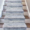 Well Woven Custom Size Hallway & Stair Runner- Harlow Delphi Blue 31 Inches Wide x 12 Feet Long Runner (31" x 12') Runner Rug - Modern Stripes Pattern, Ultra-Soft, Easy-Clean