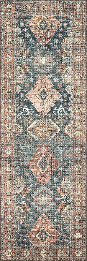 Loloi Skye Collection SKY-10 Sea/Rust 7' x 9' Oval Area Rug