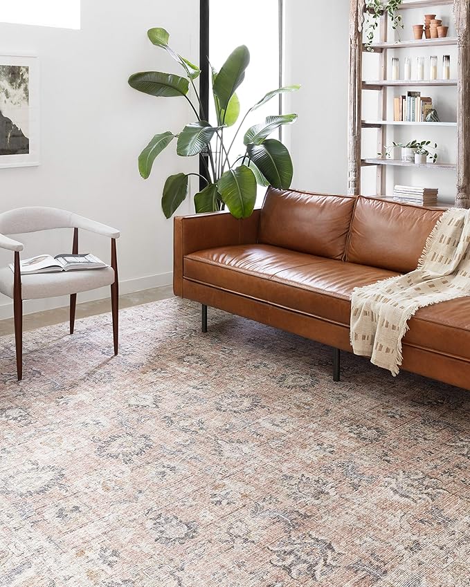 Loloi Skye Collection SKY-01 Blush/Grey 2'-6" x 12'-0" Runner Rug