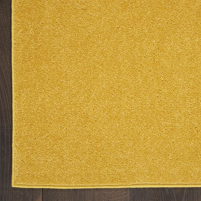 Nourison Home Nourison Essentials Yellow 10' x 14' Area Rug - Easy Clean, Non Shedding, Bed Room, Living Room, Dining Room, Kitchen (10' x 14')