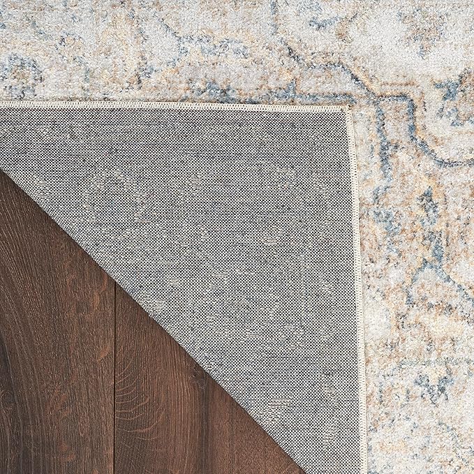 Nourison Home Astra Machine Washable Silver Grey 3'3" x 5' Area Rug - Easy Clean, Non Shedding, Bed Room, Living Room, Dining Room, Kitchen (3' x 5')