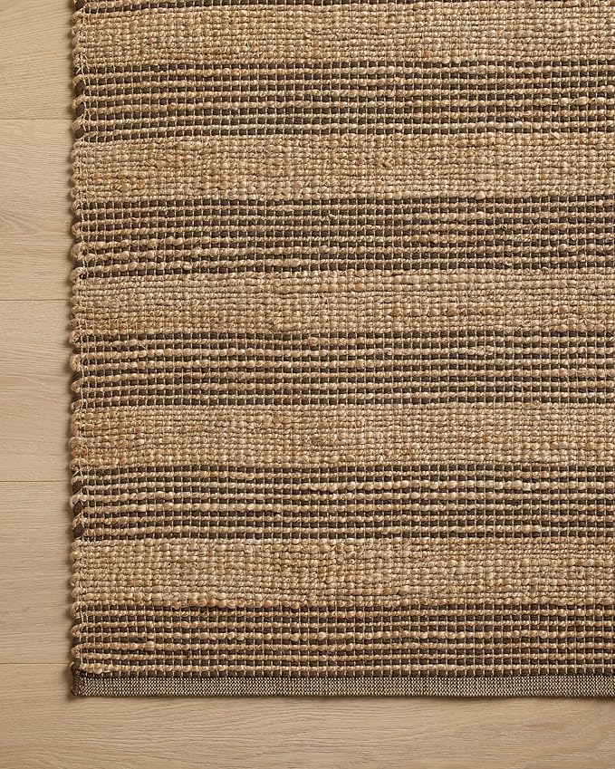 Loloi Chris Loves Julia Judy Collection JUD-06 Natural/Chocolate 7'-9" x 9'-9" Area Rug
