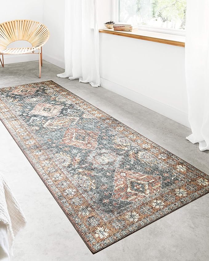 Loloi Skye Collection SKY-10 Sea/Rust 9'-0" x 12'-0" Area Rug