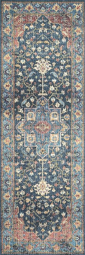 Loloi Skye Collection SKY-08 Denim/Brick 7' x 9' Oval Area Rug