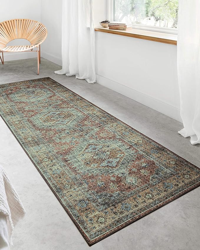 Loloi Skye Collection SKY-07 Terracotta/Sky 9'-0" x 12'-0" Area Rug