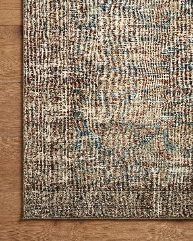 Loloi Amber Lewis Morgan Collection MOG-04 Sea/Sage 2'-3" x 7'-6" 38" Thick Runner Rug feat. CloudPile, Neutral, Room Décor, Vintage Inspired, Livingroom, Bedroom, Dining Area