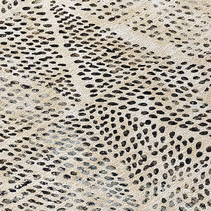 Addison Rugs Chantille ACN591 Beige 2'3" x 7'6" Indoor Outdoor Hallway Runner Rug, Stain Resistant Washable Kitchen Area Carpet for Bathroom, Laundry and Bedroom Rug