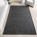 Nuloom Penelope Charcoal, 7'6" x 9'6", Hand-Braided, Wool & Cotton, Soft and Textured, High Traffic, Stain Resistant, Easy Clean, Durable Area Rug for Bedroom, Living Room, Dining, Foyer, Entryway