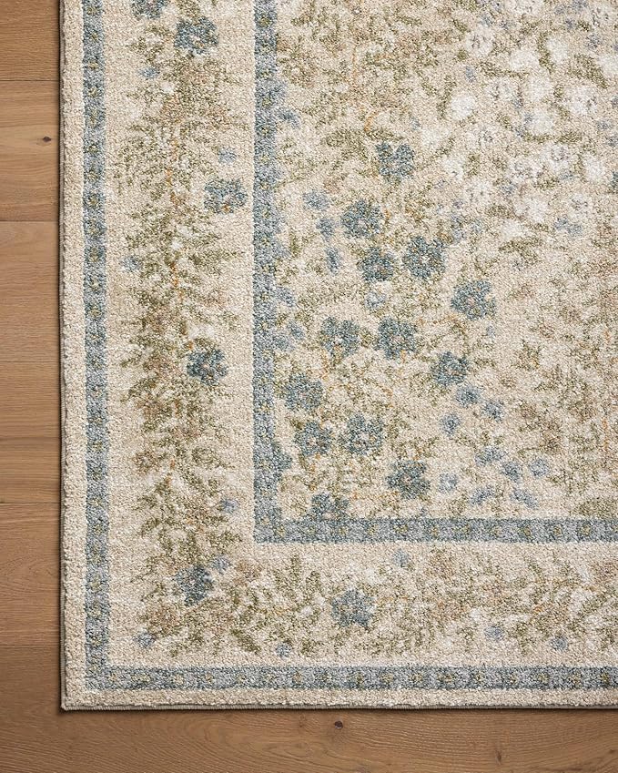 Loloi Rifle Paper Co. Laurel Collection LAU-03 Ivory/Multi 2'-8" x 8' Runner Rug