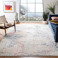 SAFAVIEH Area Rug 9x12 - Tulum Collection - Large - Ivory & Blue, Moroccan Boho Tribal Design, Non-Shedding & Easy to Clean, Ideal for Living Room, Bedroom, Dining Space (TUL272C)