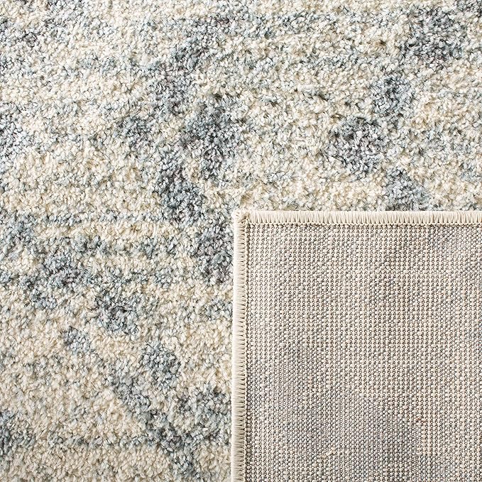 SAFAVIEH Adirondack Collection X-Large Area Rug - 11' x 15', Ivory & Light Blue, Modern Distressed Design, Non-Shedding & Easy Care, Ideal for High Traffic Areas in Living Room, Bedroom (ADR131T)