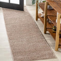 JONATHAN Y Haze Solid Low-Pile Beige Runner Rug 2x14, Coastal,Bohemian,Minimalist,Classic, Easy-Cleaning for Living Room,Bedroom,Kitchen,Pet Friendly,Non-Shedding (SEU100G-214)