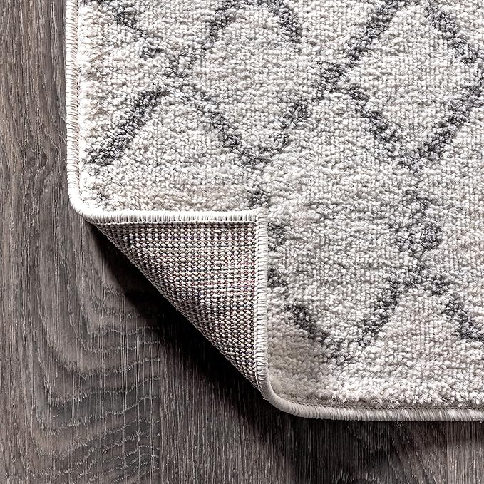JONATHAN Y Boho Vintage Diamond Cream/Gray Indoor Area Rug 2X3 ft, Moroccan Hype for Living Room, Bedroom, Kitchen, Office, Easy-Cleaning, High Traffic, Pet-Friendly, Non-Shedding (MOH101B-23)
