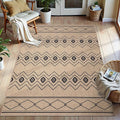 Tangsoo Modern Geometric Easy Jute Rug 3x5 Small Area Rug,Non-Slip Washable Rug for Entryway,Ultra Thin Non Shedding Indoor Outdoor Door Mat for Porch Bedroom Patio