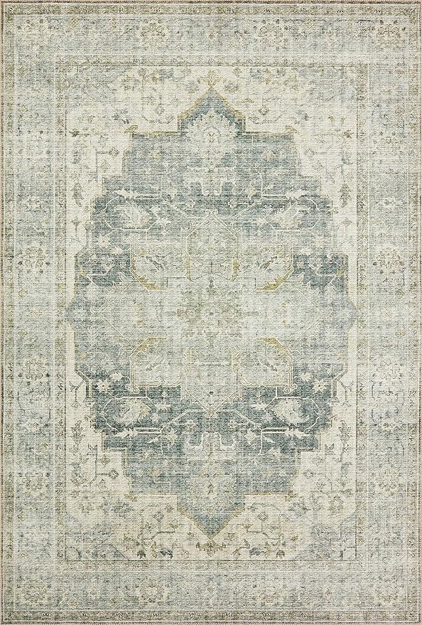 Loloi Skye Collection SKY-12 Charcoal/Dove 7' x 9' Oval Area Rug