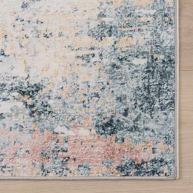 Dash & Albert Blaire Mineral Machine Washable Rug, 5 X 8 Feet, Multicolored Graphic Pattern