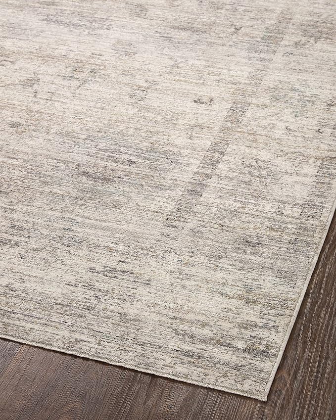 Loloi Magnolia Home by Joanna Gaines Millie Collection MIE-01 Silver/Dove 2'-7" x 10'-0", .25" Pile Height, Runner Rug
