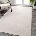 Eyely UES100D-3 Supersoft Haze Solid Low-Pile Indoor Area Rug Casual;Contemporary;Solid;Traditional, Bedroom, Kitchen, Living Room, Easy-Cleaning, Non-Shedding, 3 X 5, Ivory