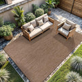 CAMILSON Outdoor Rug 10x14 Modern Area Rugs for Large Indoor and Outdoor Patios and Porches - Waterproof, Washable, Non-Shedding, Easy-to-Clean Outside Carpet (10 x 14, Solid - Jute)