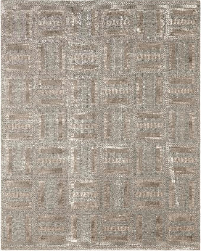 Nourison Home Nordic Grey Multicolor 8' x 10' Scandinavian Area Rug - Easy Clean, Non Shedding, Bed Room, Living Room, Dining Room, Kitchen (8' x 10')
