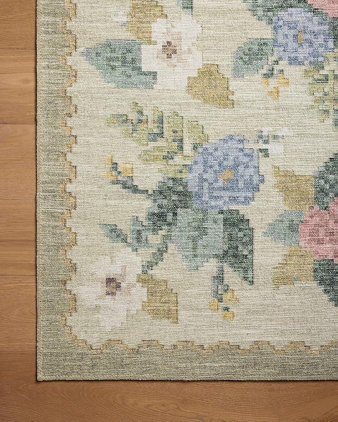 Loloi Rifle Paper Co. Rosa Collection RSA-02 Cream/Multi 2'-6" x 9'-6" Runner Rug