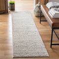 SAFAVIEH Tulum Collection Runner Rug - 2' x 13', Ivory & Grey, Moroccan Boho Tribal Design, Non-Shedding & Easy to Clean, Ideal for Living Room, Hallway, Foyer, Bedroom (TUL272A)