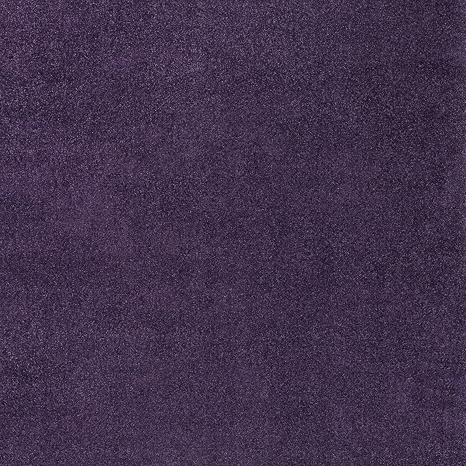 Eyely UES100N-6SQ Supersoft Haze Solid Low-Pile Indoor Area Rug, Coastal, Bohemian, Minimalist, Classic, Casual for Bedroom,Kitchen,Living Room,Non Shedding,Easy-Washing, Purple, 6' Square