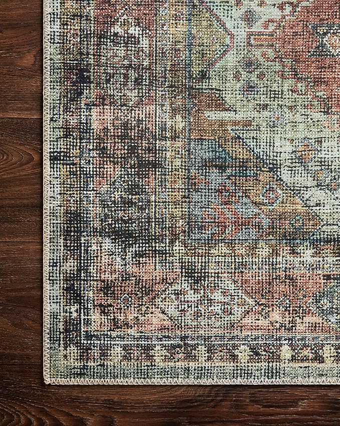 Loloi Skye Collection SKY-06 Apricot/Mist 2'-6" x 12'-0" Runner Rug