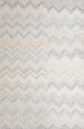 Modern Herringbone Chevron Collection Handcrafted Wool Area Rug - Durable, Zigzag Pattern, for High Traffic, Contemporary Design for Living Room, Bedroom, Dining Room Decor (Ivory-Multi, 2.6' x 12')