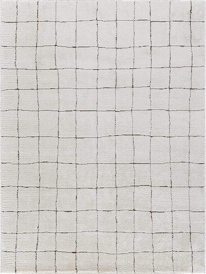 Livabliss x Our PNW Home Cascade Minimalist Area Rug, 5'3" x 7', Ivory