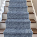 Well Woven Custom Size Hallway & Stair Runner- Harlow Pompeii Blue 31 Inches Wide x 10 Feet Long Runner (31" x 10') Runner Rug - Modern Chevron Pattern, Ultra-Soft, Easy-Clean