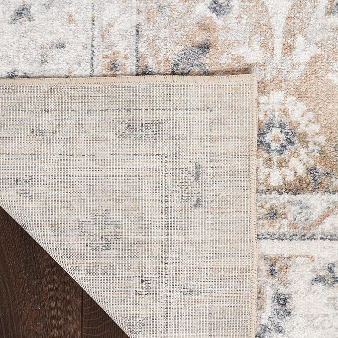Nourison Home Astra Machine Washable Silver Taupe 6'7" x 9' Area Rug - Easy Clean, Non Shedding, Bed Room, Living Room, Dining Room, Kitchen (7' x 9')