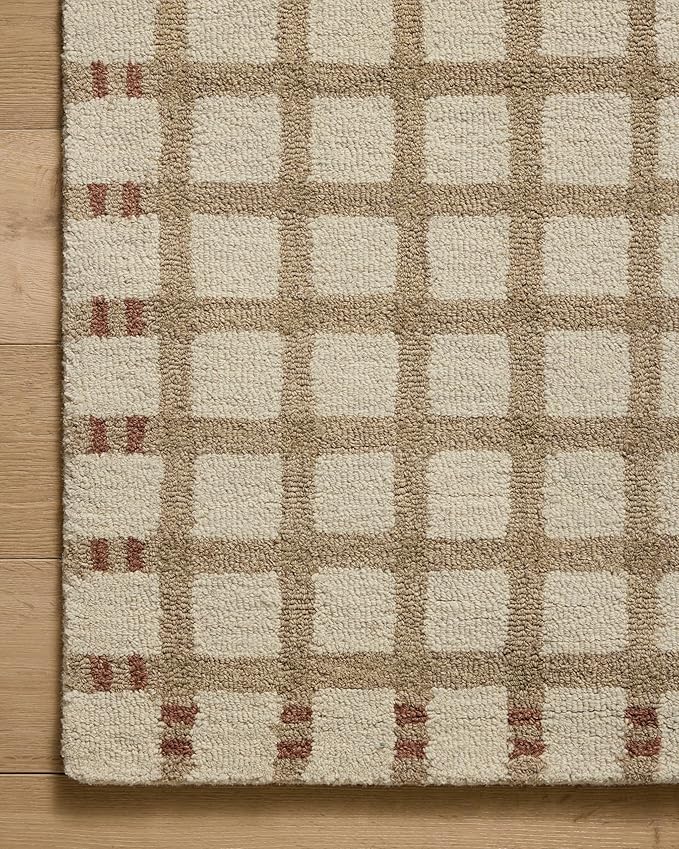 Loloi Magnolia Home by Joanna Gaines Waylon Collection WAY-02 Natural/Rust 2'-6" x 9'-9" Runner Rug
