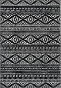 SAFAVIEH Tulum Collection Accent Rug - 2' x 5', Black & Ivory, Moroccan Boho Tribal Design, Non-Shedding & Easy to Clean, Ideal for Front Door, Kitchen, Entryway, Foyer (TUL272Z)